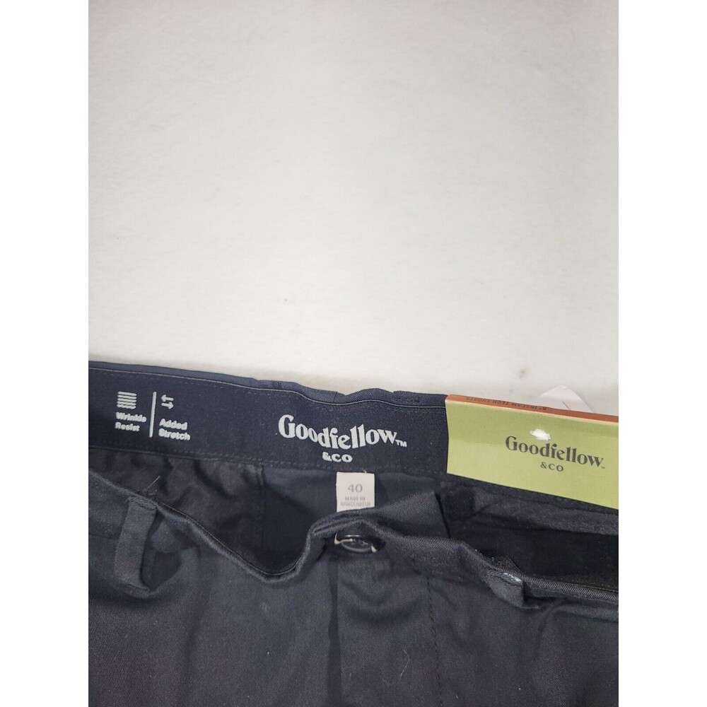 GOODFELLOW Mens Size 40 Black Wrinkle Resistant Flat Front Linden Tech Shorts - Picture 6 of 7